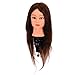 Serda Hairdressing 100% Brown Colour Professional Real Hair 24 Inch Training Mannequin Head Hairdresser Training Head With Clamp