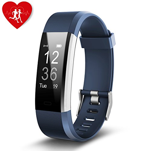 Bracelet Connecté, Aokey Tracker d'Activité Intelligente avec Cardiofréquencemètre Moniteur Étanche IP67 Bluetooth Podomètre de Fitness Compatible avec Android Téléphones Portables et iPhone