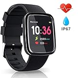 Impermeable IP67 y Vibración o notificación de sonido ★ resistente al polvo, la lluvia y las salpicaduras. Solo pesa 40 gramos, cómodo de usar durante todo el día, para deporte y un buen seguimiento del sueño. Cuando recibe una llamada telefónica, SMS o mensajes de la aplicación como Facebook, Twitter, WhatsApp, LinkedIn, Instagram, Messenger, etc...te avisará con una vibración. No perderá ningún mensaje ni llamada.