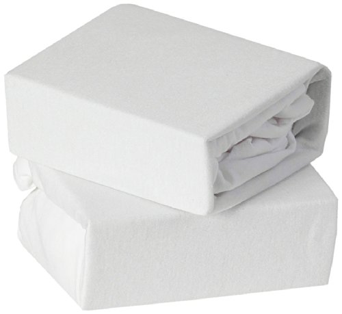 Baby Elegance Crib/ Cradle Fitted Sheet (Pack of 2, White)