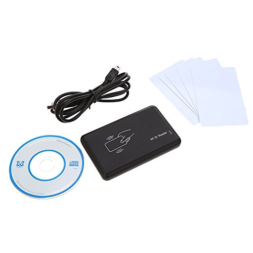 KKmoon USB 125Khz EM4305 T5567 ID Card Reader / Writer Kartenlesegeräte Kartenleser Schreiber Kopiergerät EM4100 Karte mit 5PCS Beschreibbare Karten