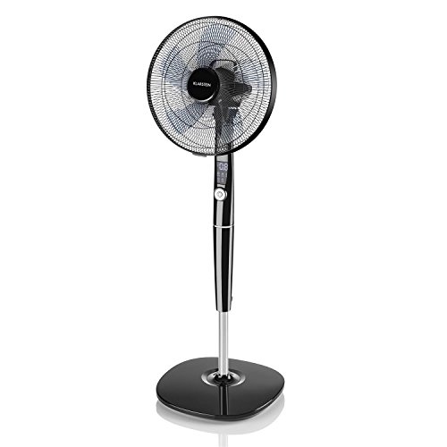 Klarstein • Silent Storm • Ventilator • Standventilator • mit Fernbedienung • leise • 5-Blatt-Rotor • 16″ (41cm) Durchmesser • 5 Betriebsmodi • Drehregler • energiesparend • 35 Watt • 12 Geschwindigkeiten • 12 Stunden-Timer • stabiler Fuß • schwarz - 9