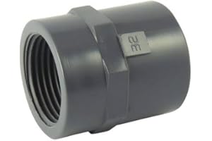 EZFITT Manchon PVC femelle/femelle à visser et à coller - Ø A: 63mm | Ø B: 2''