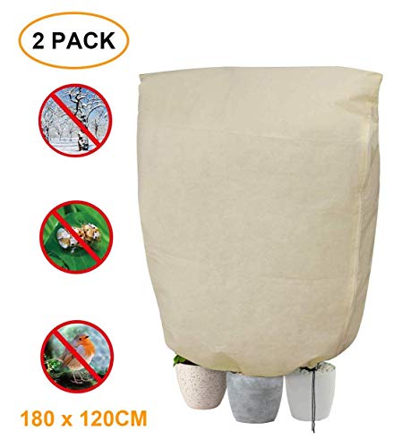 Landrip Housse de Protection pour Plante et arbuste, Housse d'hivernage pour Plantes d'extérieures à Utiliser en Hiver (2 Pack -180 x 120CM)