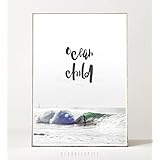 Kunstdruck / Poster OCEAN CHILD -ungerahmt- Typografie, Surfen, Reisen, Meer, Ozean, Wellen, Fernweh, Wassersport