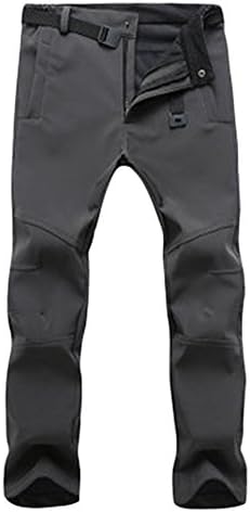 Qitun Men's/Women's Trousers Removable Ski Suit Couple Waterproof Outdoor Keep Warm Climbing Harness Pants Gray Men XXL