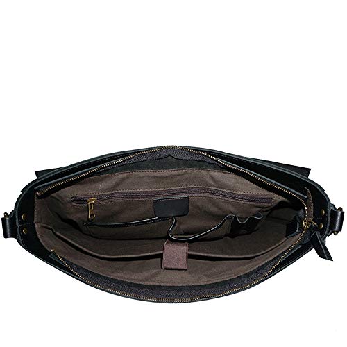 KTYXGKL Herren Aktentasche Aus Weichem Leder Retro Große Kapazität Schulter Messenger Bag Laptop Tote Aktentasche
