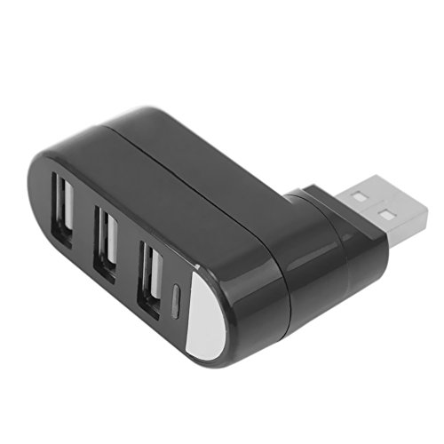 USB 2.0 Hub 3x Port Verteiler Adapter Kabel Nabe drehbar 180°Drehung PC Laptop
