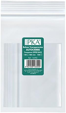 PKA 16394 – Pack of 100 Re-sealable Plastic Bags, 120 x 180 mm