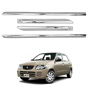 ModifyStyle Side Beading/Side Cladding/Door Garnish/Door Protector Chrome Suitable for Maruti Alto (2006 to 2009) Type 2 (Set of 4pcs)