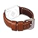 Produktbild Armband für Apple Watch 38MM, MeiC Power Vintage Lederarmband Replacement Leder Ersatz Uhrenarmband mit Klassischer Edelstahl Metall Schließe für Apple Watch Series 1/Series 2/Sport/Edition