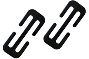 ISKIP 2 Pack Car Seat Belt Adjuster, Seatbelt-Adjusting Lock buckle, Belt Webbing Clip Accessory, Safety Adjuster Metal Lock (Black)