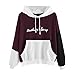 Produktbild Damen Gedruckte Kapuzenpullover Sport Hoodie Sweatshirts Oversize Oberteil Pullover Herbst Frauen Strickpullover MYMYG Kapuzenjacke (B1-Lila,EU:36/CN-M)