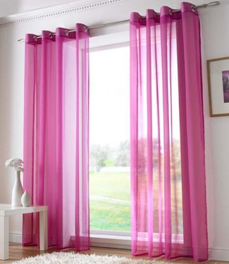 Plain Voile Curtain Panel Ring Top Heading Eyelet Voile Curtains