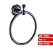 Produktbild Daadi Kupfer Schwarz antike Badezimmer Wand los Retro Handtuchhalter wc Regale aus Metall, G 61206 schwarz Handtuch Ring [voller Kupfer dick -