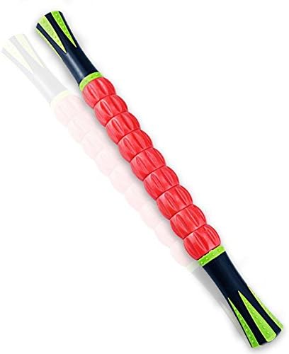 AoToZan Massage Roller Stick for Athletes Releasing Myofascial Trigger Points, Reducing Muscle Soreness, Cramping and Tightness, Help Legs and Back Recovery, Improve Mobility (Red)