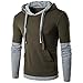 Produktbild Herren Kapuzen Sweatershirt, JiaMeng Herren Herbst Winter Langarm Patchwork Top Jacken einfarbig Kordelzug Kapuzenpullover, Weihnachten Kostüme