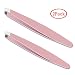 AMTOK Eyebrow Tweezers Set 2 Pcs Stainless Steel Slant Flat Tweezer Tool Kit Eyebrow Plucking Set