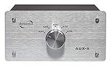 Conmutador de audio compacto con 5 entradas RCA estéreo