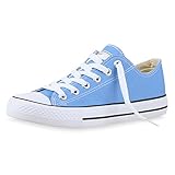  SCARPE VITA Damen Sneakers Freizeit Schuhe Stoffschuhe Sportschuhe Hellblau 40