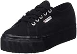 mega plateau trailer Plateausohle aus Gummi Superga 2790 Linea Updown Flatform Damen Sneaker,Schwarz (996) ,37 EU