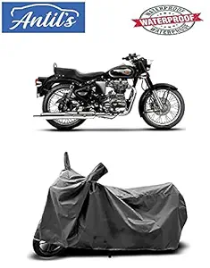 Antil's Waterproof Two Wheeler Bike Body Cover for Royal Enfield Bullet with Ultra Surface Body Protection 100% Waterproof (Royal Enfield Bullet 350 Standard)