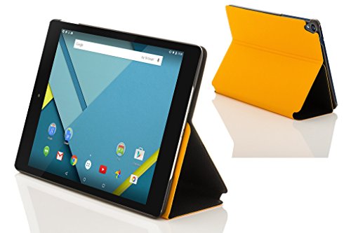 Forefront Cases® Neue Leder Hülle / Tasche / Case / Cover für HTC Google Nexus 9 (8,9 Zoll) Tablet-PC – Rundum-Geräteschutz und intelligente Auto-Sleep-Wake-Funktion mit 3-JAHRES-GARANTIE VON FOREFRONT CASES – inkl. Eingabestift - 4