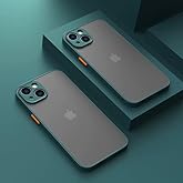 GGM GİYİM & AKSESUAR iPhone 13/14 ile Uyumlu Arka Kısmı Mat Şeffaf Yapıya Sahip Kenarları Silikon Tpu Malzemeden &Uuml;retilmiş Re