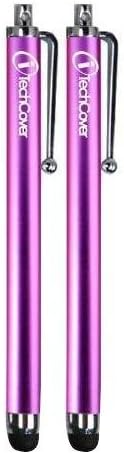 iTechCover® Samsung Galaxy Mega 6.3 I9200 Purple Capacitive Touch Screen Stylus Pen - 2-in-1 Pack