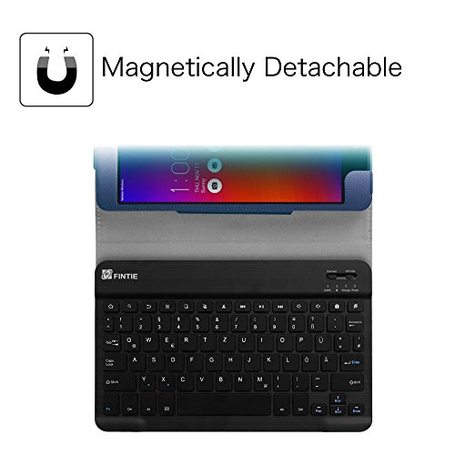 Fintie ASUS ZenPad 3S 10 Z500M Bluetooth Tastatur Hülle Keyboard Case – Ultradünn leicht SmartShell Ständer Schutzhülle mit magnetisch abnehmbar drahtloser Bluetooth Tastatur für Asus ZenPad 3S 10 Z500M 9,7 Zoll (2016 Modell) Tablet-PC, Marineblau - 5