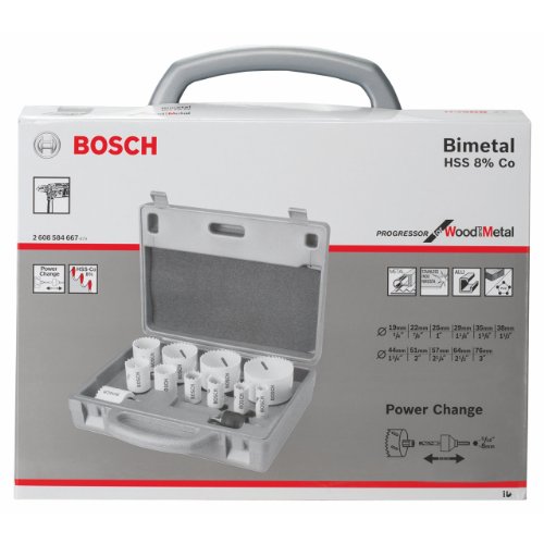 Bosch Zubehör 2608584667 14tlg. Lochsägen-Progressor-Set 19; 22; 25; 29; 35; 38; 44; 51; 57; 64; 76 mm