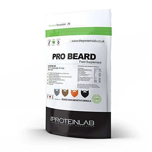 Pro Beard Growth Capsules, Pills, Tablets, x 100, Facial Hair Enhancement Supplement - 100 % Natural UK Made