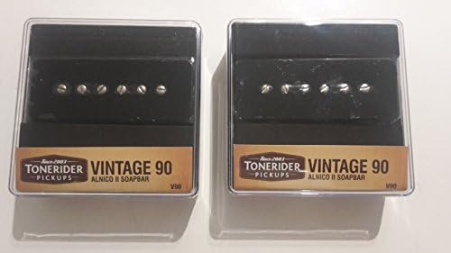 Tonerider vintage 90 soapbar pickups neck + bridge set black V90 SET