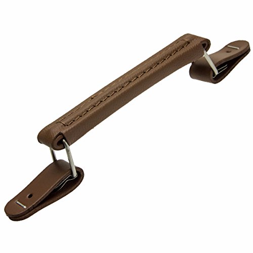 Echt Leder Taschengriff Nr. 44 aus hochwertigem Leder (Auswahl) Mappengriff Koffergriff (mittelbraun)