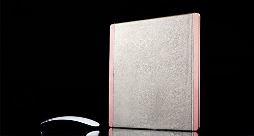 Fonrest biglietti da visita, in pelle pieno fiore, Ultra-sottile, Anti-scivolo, Mouse Pad w/Non-skid Rubber Base rose gold