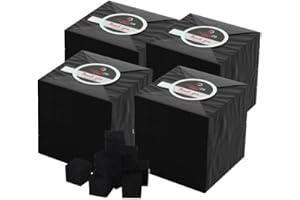 GENÉRICO BLACKCOCO's - Carbón Natural de Coco Premium 4KG 26mm para Cachimba y BBQ Briquetas para Shisha y Barbacoas, Larga Duración de Combustión