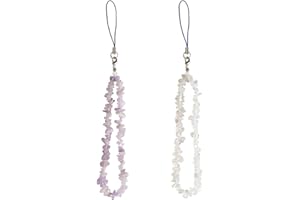 SIOPPKIK 2 Stücke Böhmische Anti-Verlorene Handy Lanyard Gurt Perlen Hand Handgelenk Strap Vintage Neue Perlen Kette Telefon Lanyard Armband Handy Schmuck Hängen Chian für Frauen