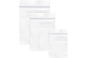 NUOSHEN 300 Stück Druckverschlussbeutel, 5×7/6×9/7×10cm Kleine Plastiktüten Baggies Transparent Verschlussbeutel Zip Beutel für Schmuck Süßigkeiten Samen