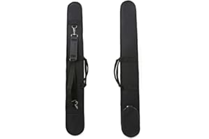 WUQIMUSC Funda vertical para arco de contrabajo para 2 piezas de arco de estilo alemán/francés, ligera, resistente, con correa para el hombro