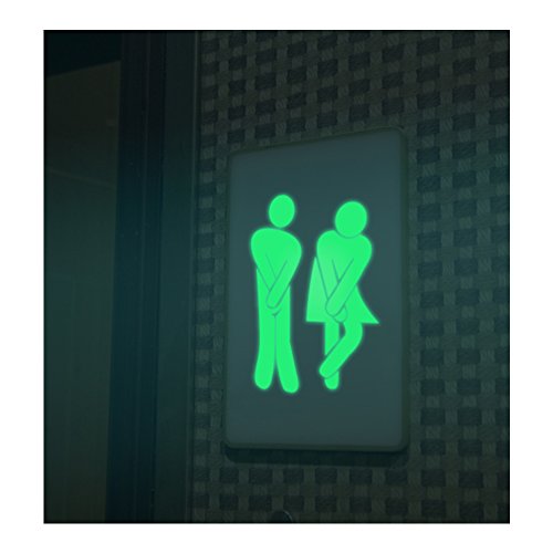 Meilleur FR IHRKleid Lumineux Stickers Salle de bain WC autocollants (noir)