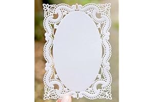 YunTrip - Fustelle per la creazione di biglietti, con foro in pizzo rettangolare, in metallo, fustellatura per goffratura, stencil per fai da te, album di ritagli, foto, biglietti di carta decorativi