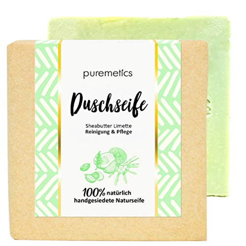 puremetics ducha de bar sheabu tter cal | 100% Natural maquillaje | mano gesiedete Natural Jabón | straffend & intensivpflegend | müde & piel seca