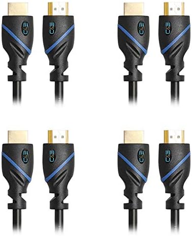 C&E 40ft(12.1M) High Speed HDMI Cable Male to Male with Ethernet Black (40 Feet/12.1 Meters) Supports 4K@30Hz, 3D, 1080p and Audio Return (5 Pack, CNE715902)