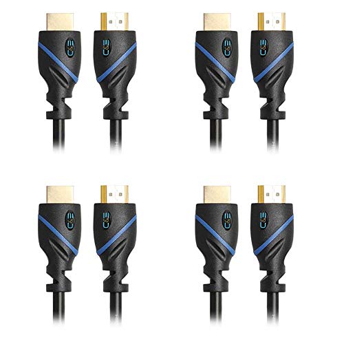 C&E 40ft(12.1M) High Speed HDMI Cable Male to Male with Ethernet Black (40 Feet/12.1 Meters) Supports 4K@30Hz, 3D, 1080p and Audio Return (5 Pack, CNE715902)