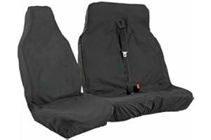 JH AUTOSTORES JHA 550 - HEAVY DUTY WATERPROOF BLACK VAN SEAT COVERS 2+1 FITS RENAULT MASTER AND TRAFFIC