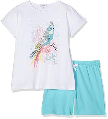 Alphabet 4J50002-AM, Ensemble de Pyjama Fille, Bleu (Bleu Canard), 8 Ans (Taille Fabricant: 8 Ans)