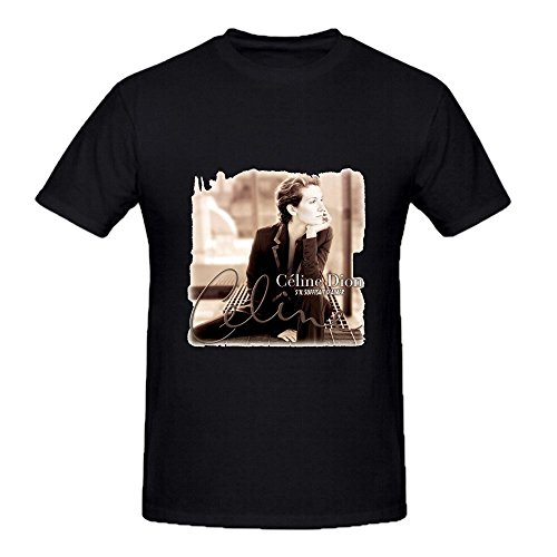 Celine Dion S'il Suffisait Summer T Shirts For Homme Round Neck Large