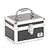 Urbanity Aluminium Makeup Cosmetics Vanity Case Beauty / Jewellery Box Black Faux Leather
