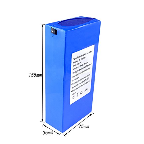 Midore 20000mAh Wiederaufladbare Lithium Ionen Batterie Akku Ladegerät DC12.6V &Stecker - 3