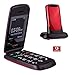 Price comparison product image TTfone Star Big Button Simple Easy To Use Clamshell Flip Mobile Phone with Vodafone Pay as You Go - Red